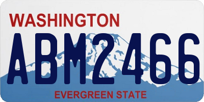 WA license plate ABM2466