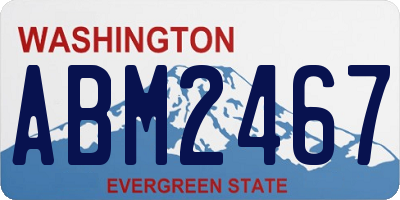 WA license plate ABM2467