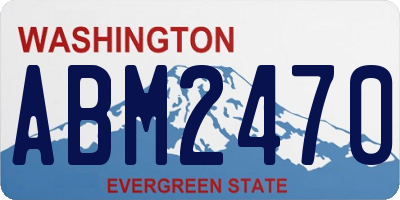 WA license plate ABM2470