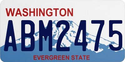 WA license plate ABM2475