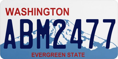 WA license plate ABM2477