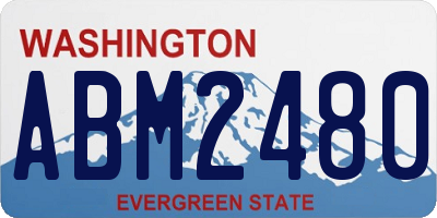 WA license plate ABM2480