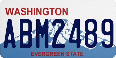 WA license plate ABM2489