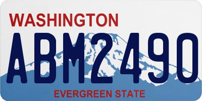 WA license plate ABM2490