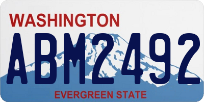 WA license plate ABM2492