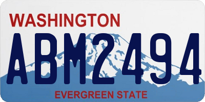 WA license plate ABM2494