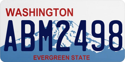 WA license plate ABM2498