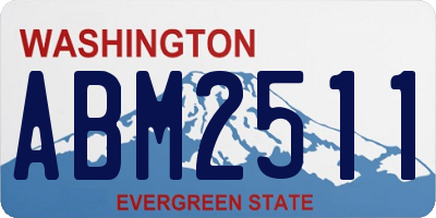 WA license plate ABM2511