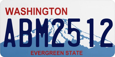 WA license plate ABM2512
