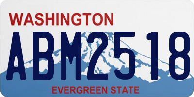 WA license plate ABM2518