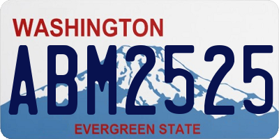 WA license plate ABM2525