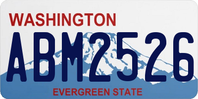 WA license plate ABM2526