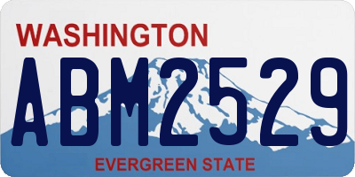 WA license plate ABM2529