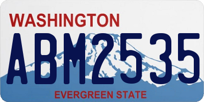 WA license plate ABM2535