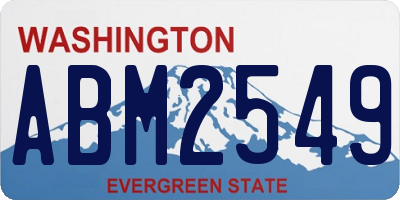 WA license plate ABM2549