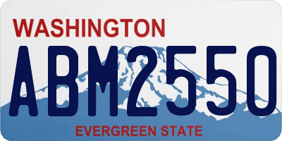 WA license plate ABM2550