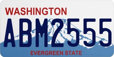 WA license plate ABM2555