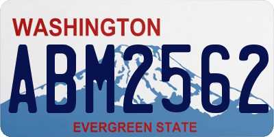 WA license plate ABM2562