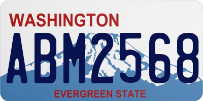 WA license plate ABM2568