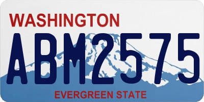 WA license plate ABM2575