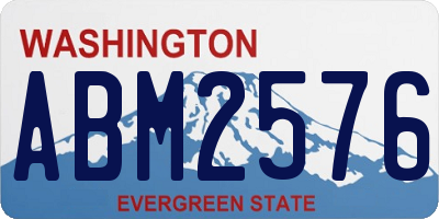 WA license plate ABM2576