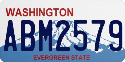 WA license plate ABM2579