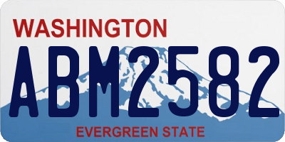 WA license plate ABM2582