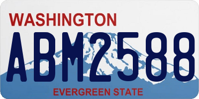WA license plate ABM2588