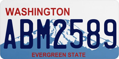 WA license plate ABM2589