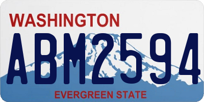 WA license plate ABM2594