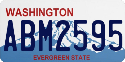 WA license plate ABM2595