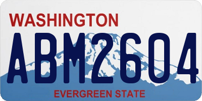 WA license plate ABM2604