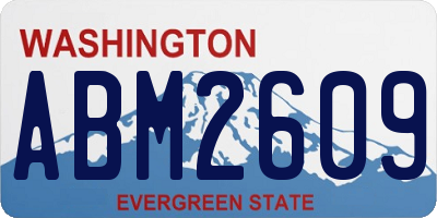 WA license plate ABM2609