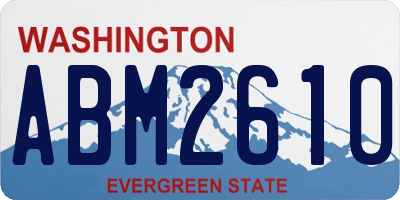 WA license plate ABM2610