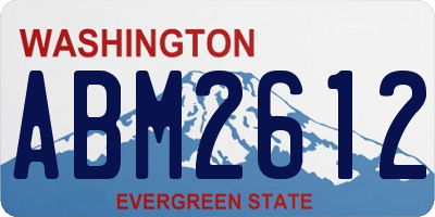 WA license plate ABM2612