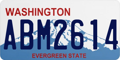 WA license plate ABM2614
