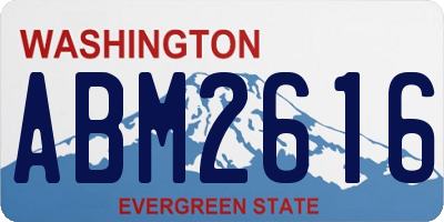 WA license plate ABM2616