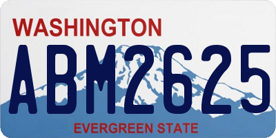 WA license plate ABM2625