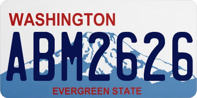 WA license plate ABM2626