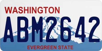 WA license plate ABM2642