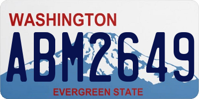 WA license plate ABM2649