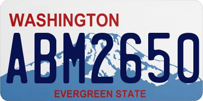 WA license plate ABM2650