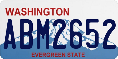 WA license plate ABM2652