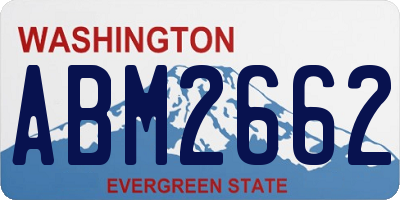 WA license plate ABM2662