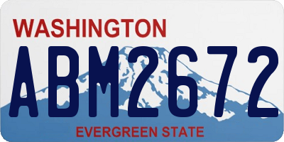 WA license plate ABM2672