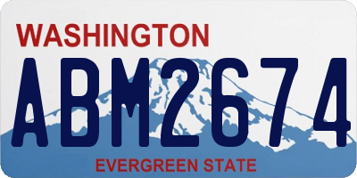 WA license plate ABM2674