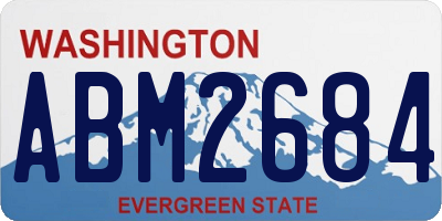 WA license plate ABM2684