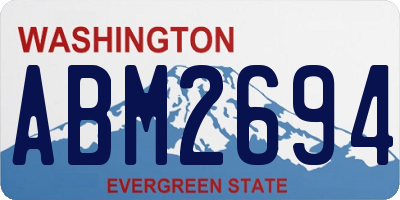 WA license plate ABM2694