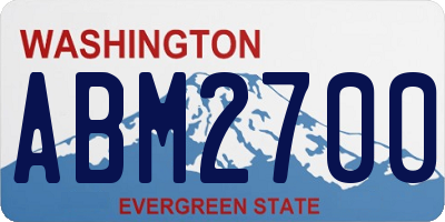 WA license plate ABM2700