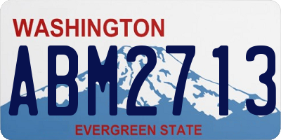WA license plate ABM2713